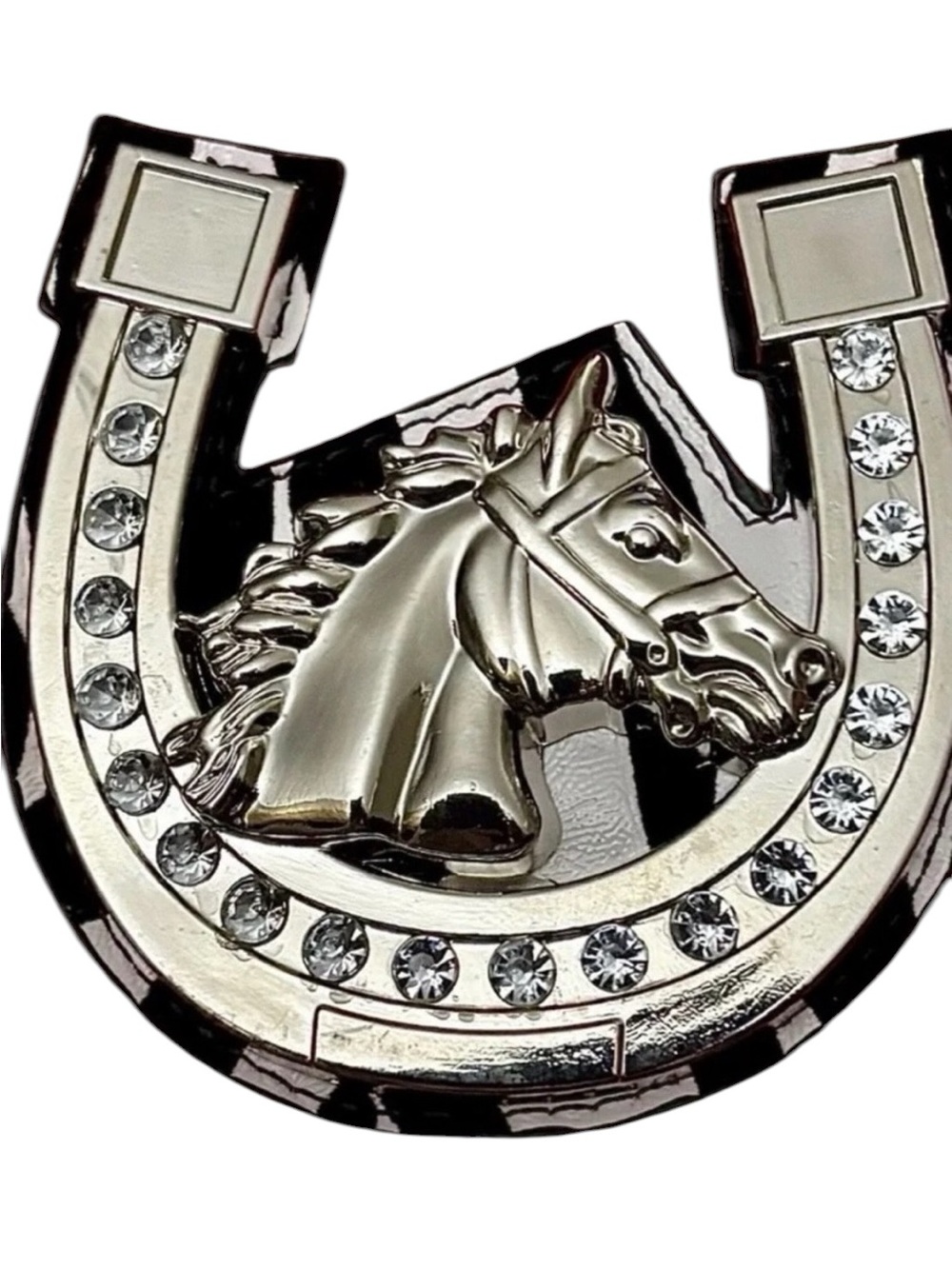 Red Horse & Horseshoe Embellished Women's Clutch Wallet - Picture 9 of 14